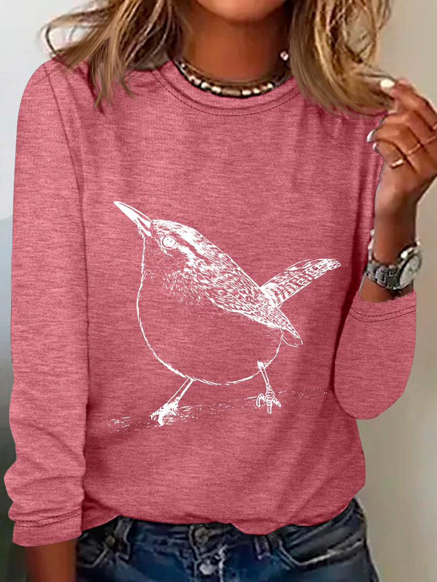 Carolina Wren - Thryothorus Ludovicianus Casual Long Sleeve Shirt