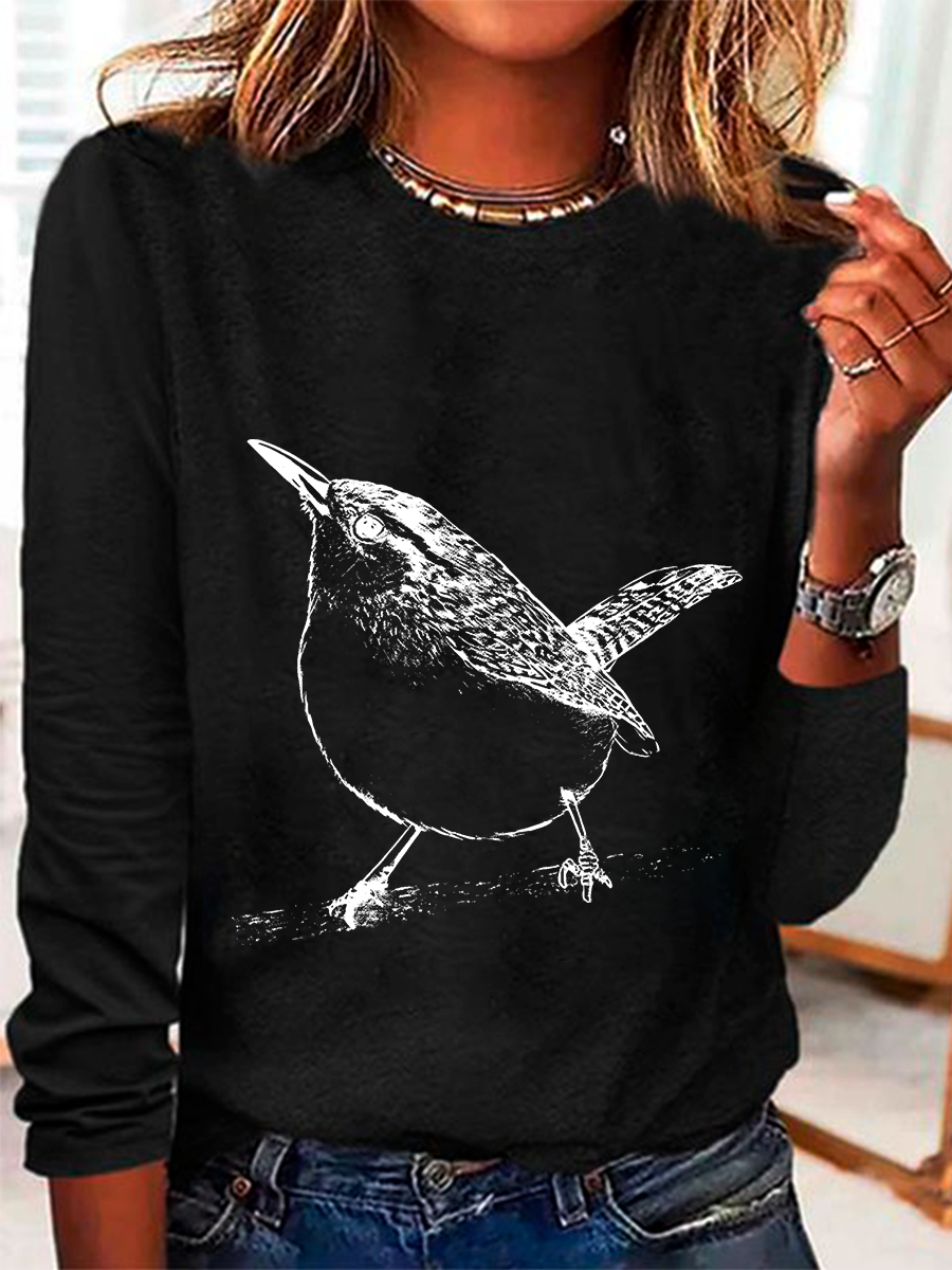 Carolina Wren - Thryothorus Ludovicianus Casual Long Sleeve Shirt