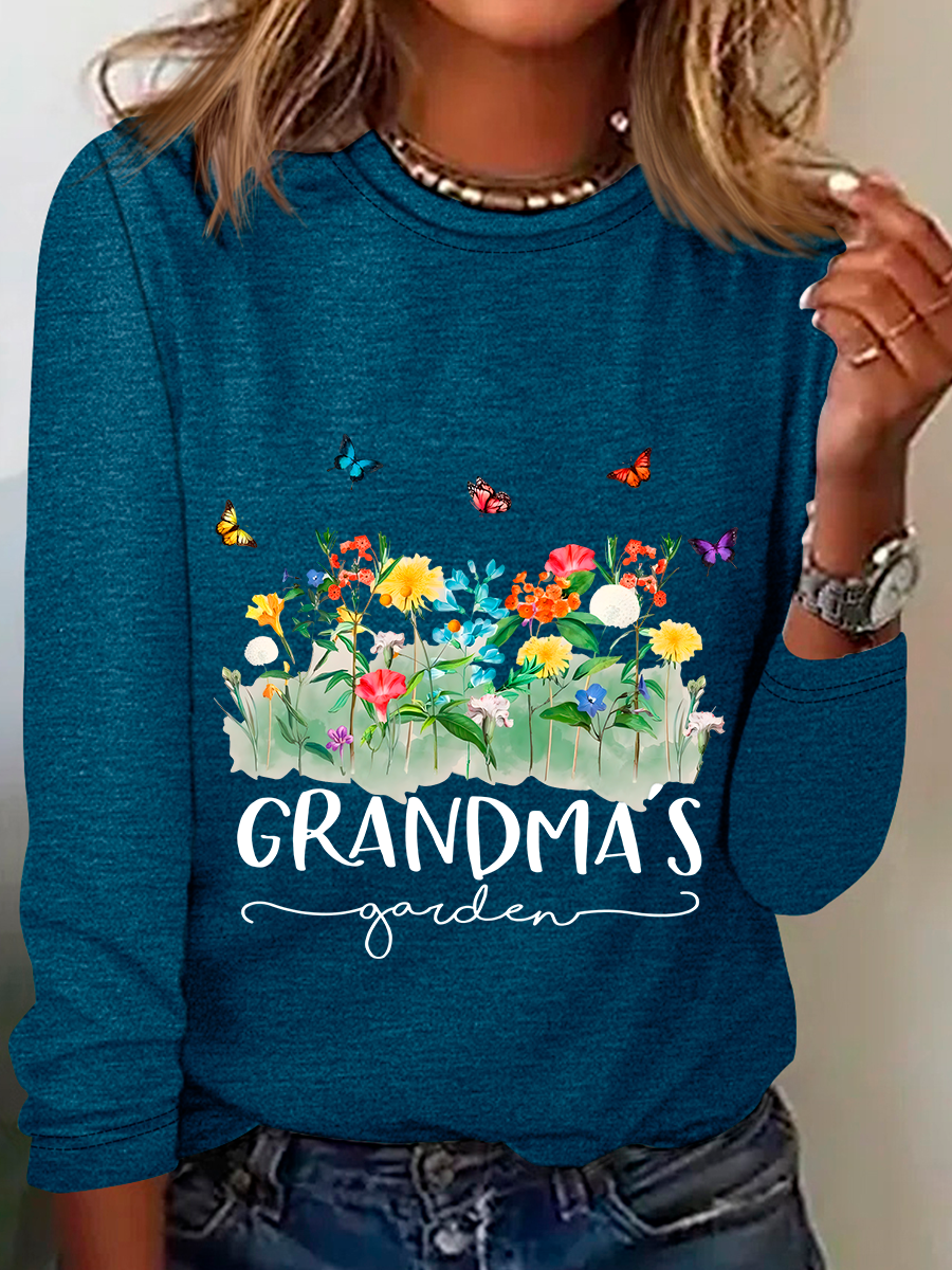 Grandma's Garden Casual Long Sleeve Shirt