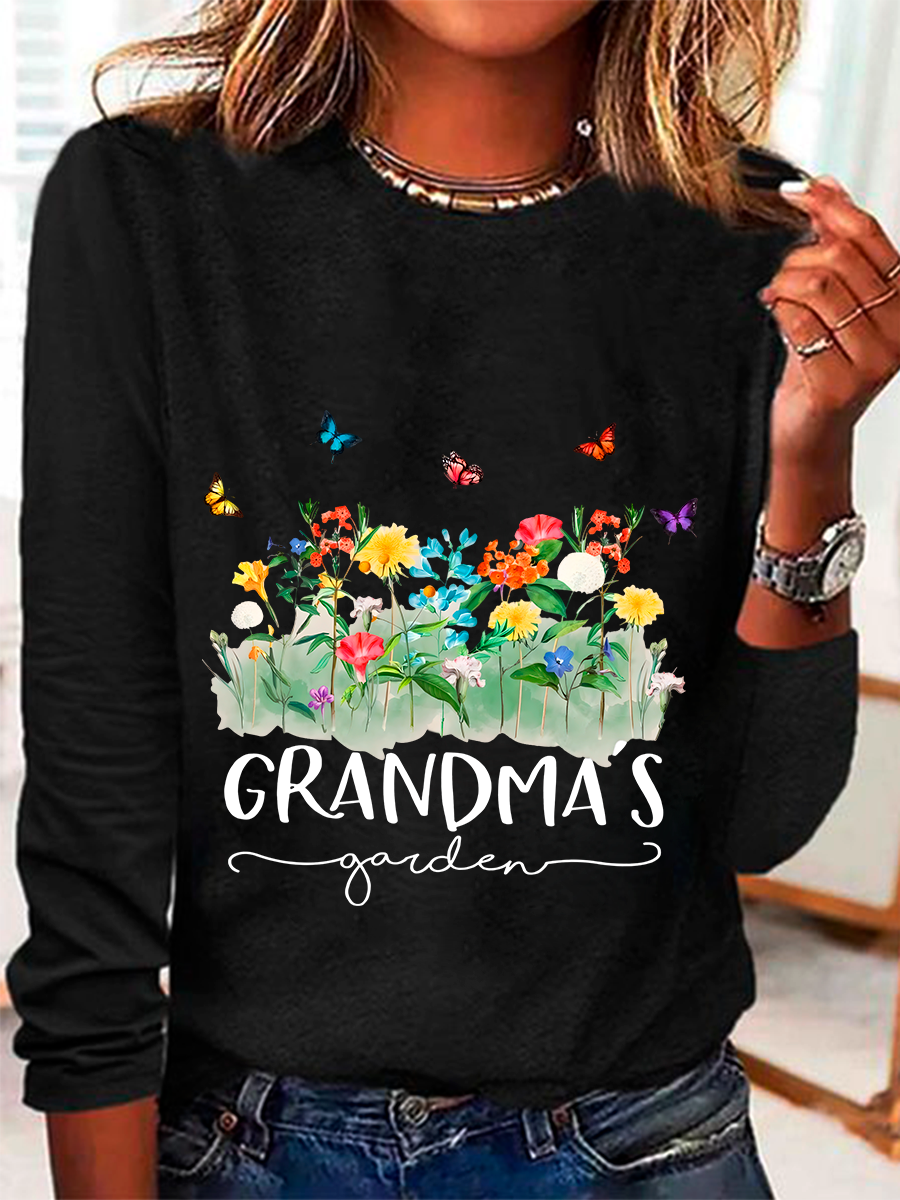 Grandma's Garden Casual Long Sleeve Shirt