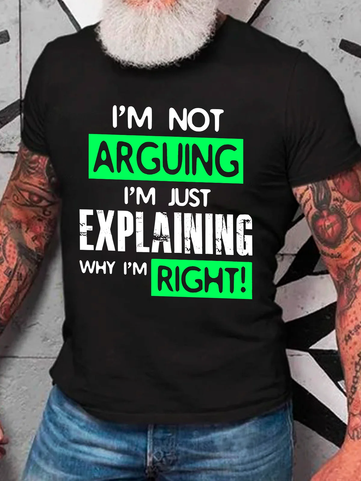 I'm Not Arguing, I'm Just Explaining Why I'm Right - Funny Sarcastic Adult Humor Cotton T-Shirt