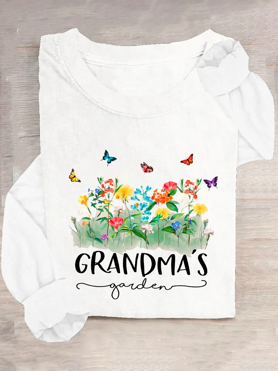 Grandma's Garden Casual Long Sleeve Shirt