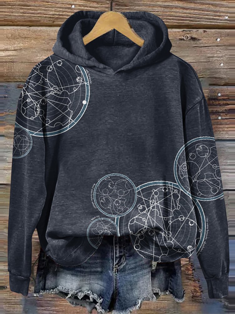 Tv Show Print Casual Hoodie