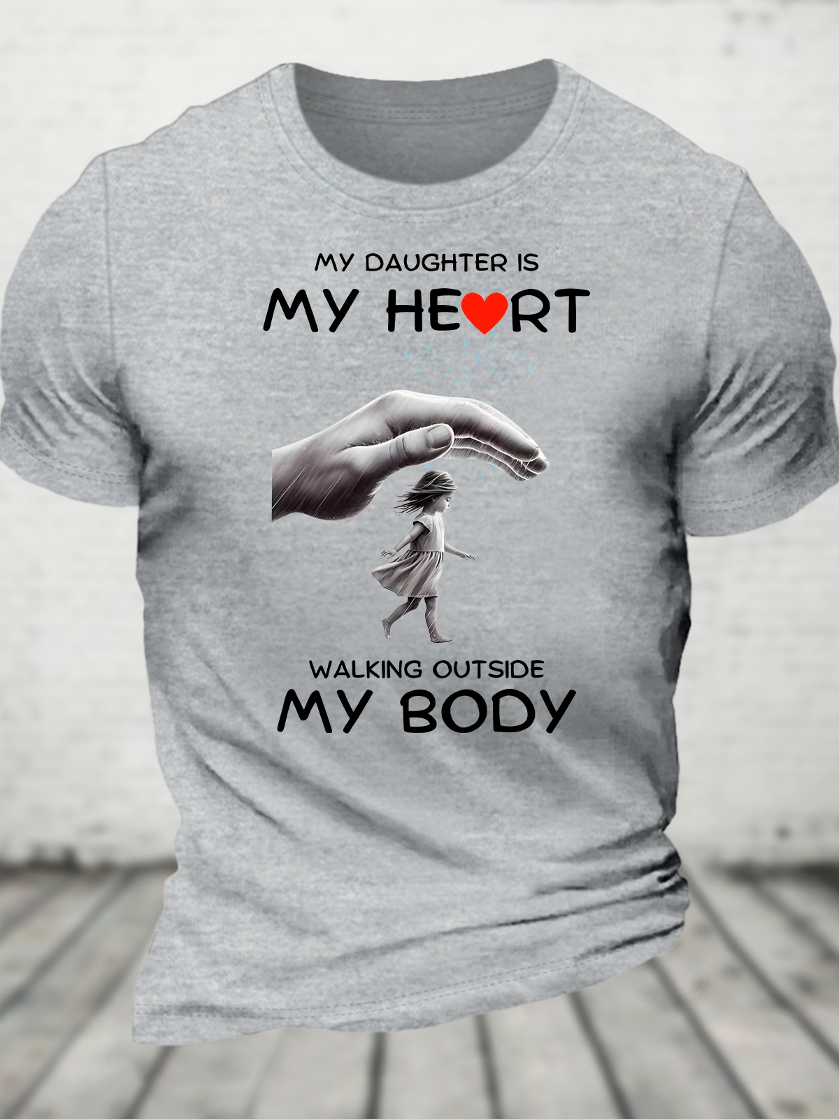 My Daughter My Heart Outside Cotton T-Shirt