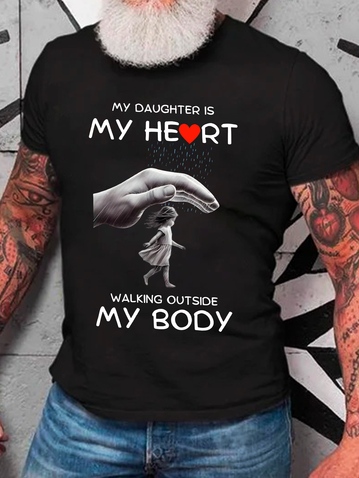 My Daughter My Heart Outside Cotton T-Shirt