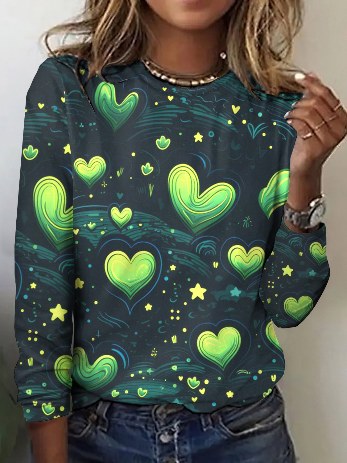 St. Patrick's Day printed long sleeved T-shirt