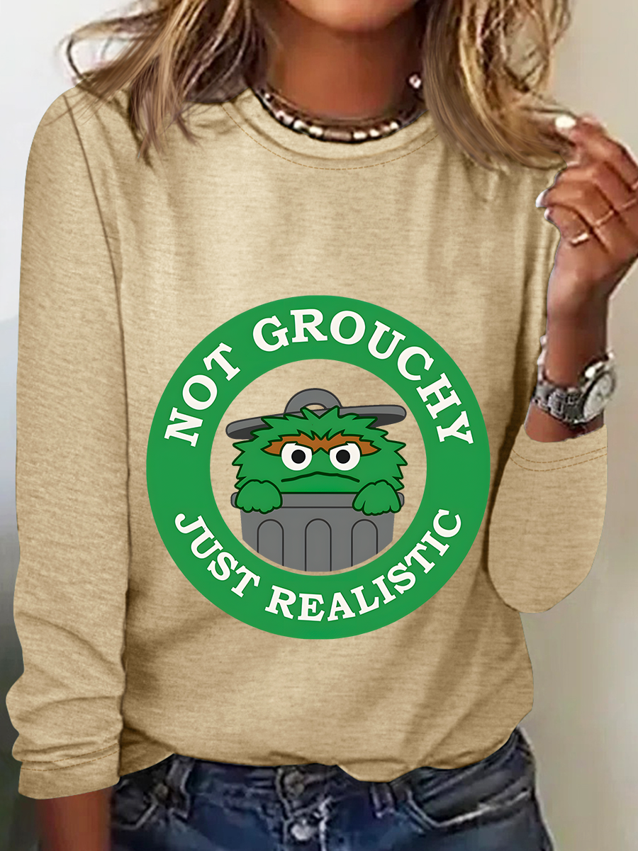 I'm Not Grouchy Casual Long Sleeve Shirt