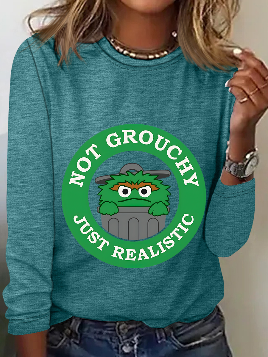 I'm Not Grouchy Casual Long Sleeve Shirt