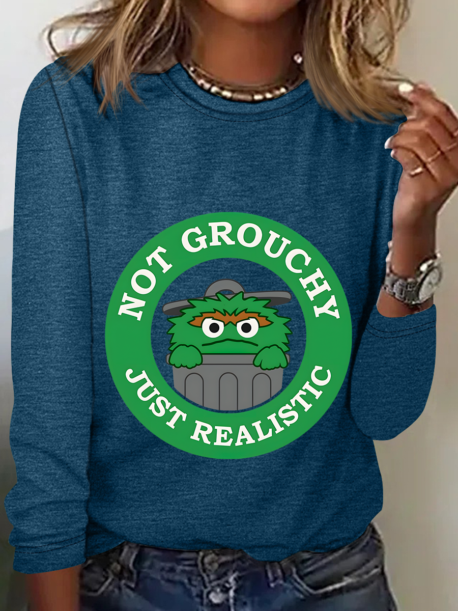 I'm Not Grouchy Casual Long Sleeve Shirt