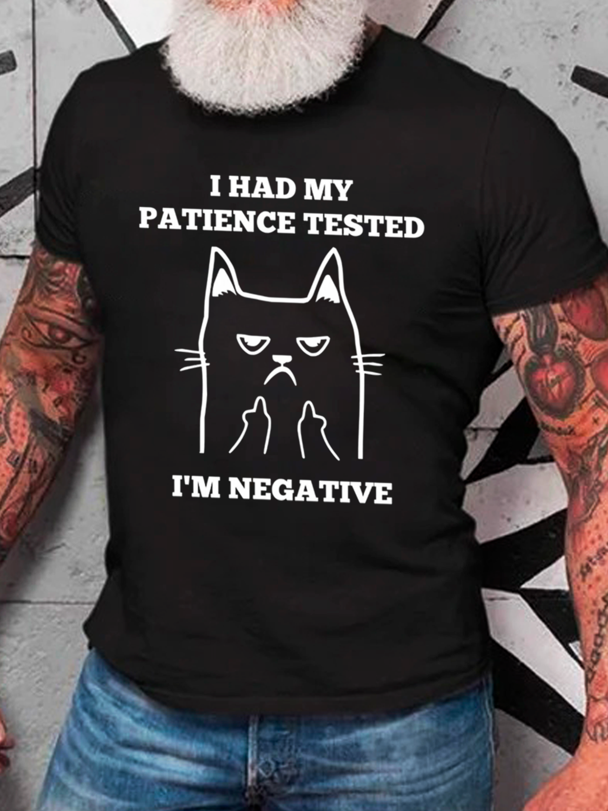 I Had My Patience Tested I'm Negative Cotton T-Shirt