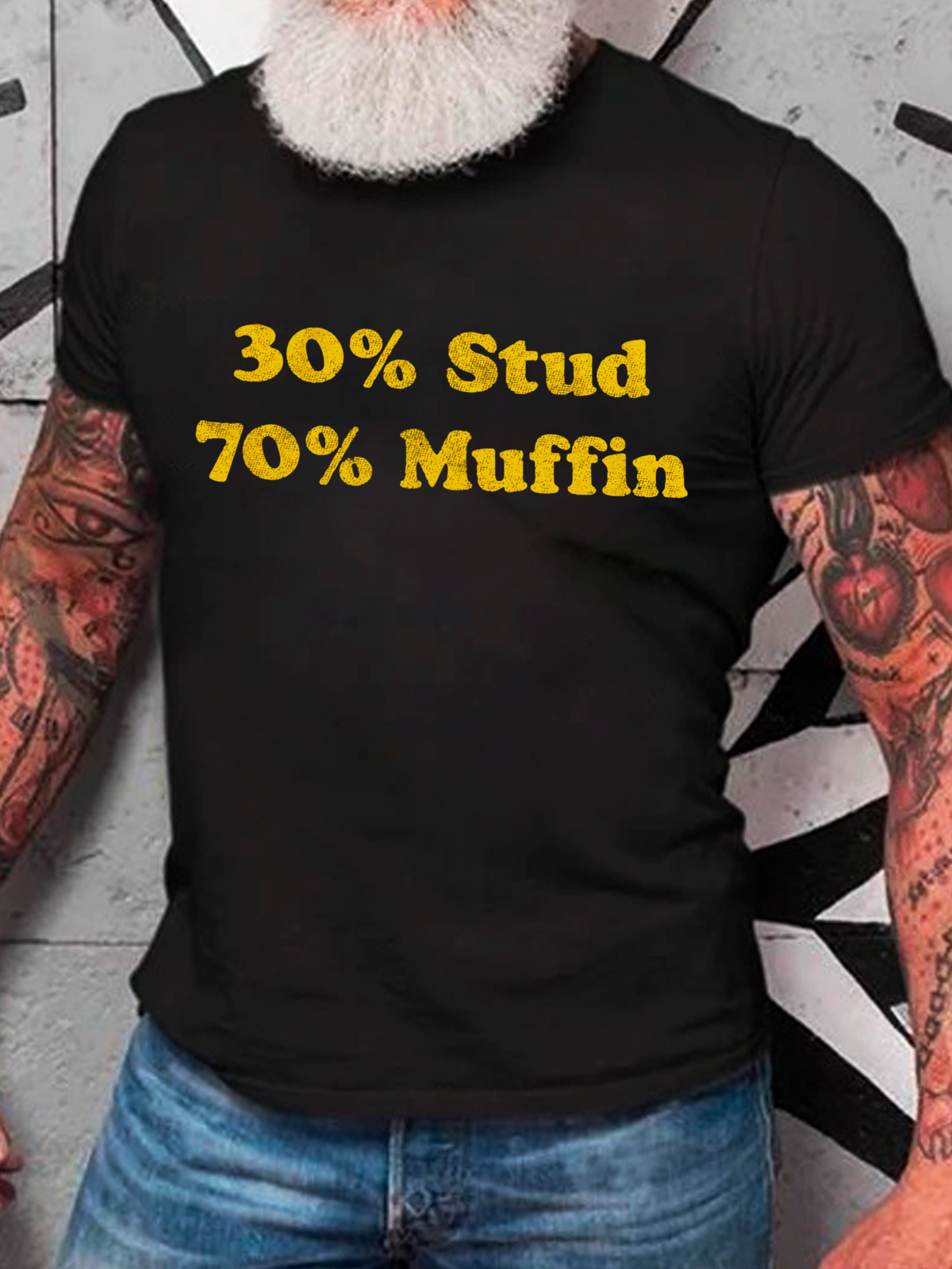 30 Stud, 70 Muffin Cotton T-Shirt