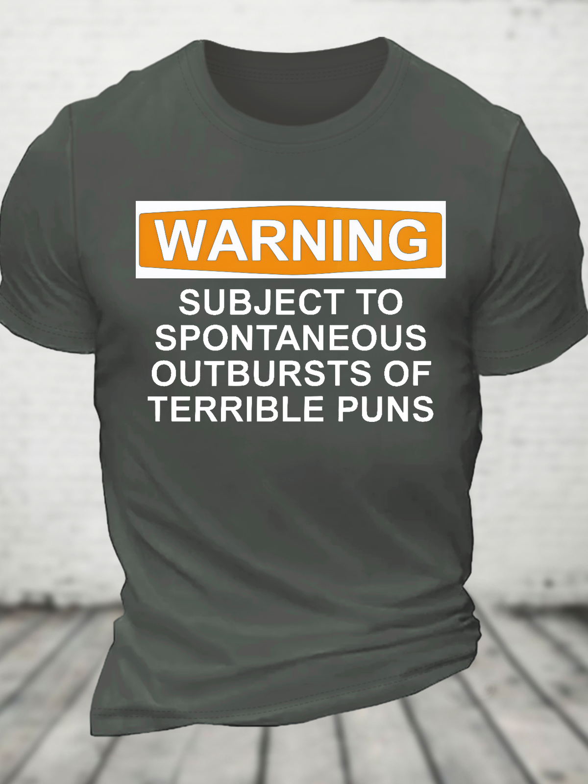 Warning - Terrible Puns! Cotton T-Shirt