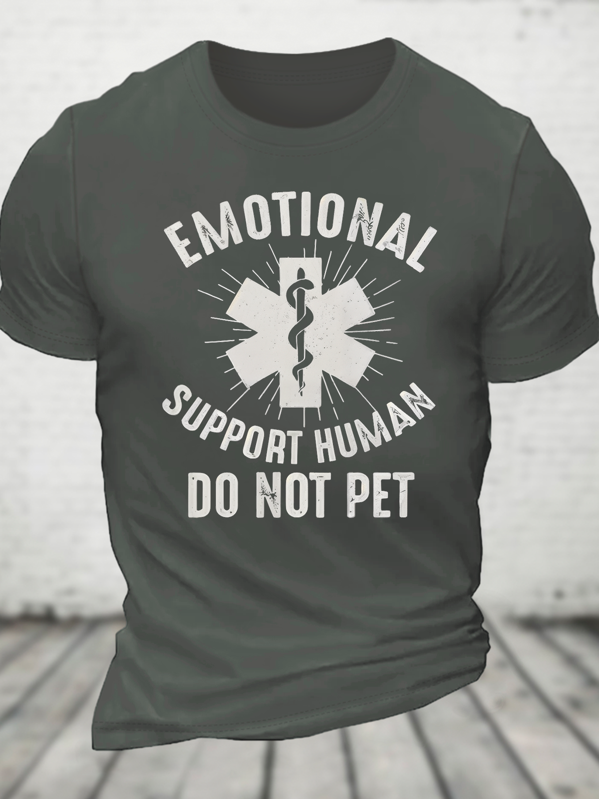 Emotional Support Human Do Not Pet Cotton T-Shirt