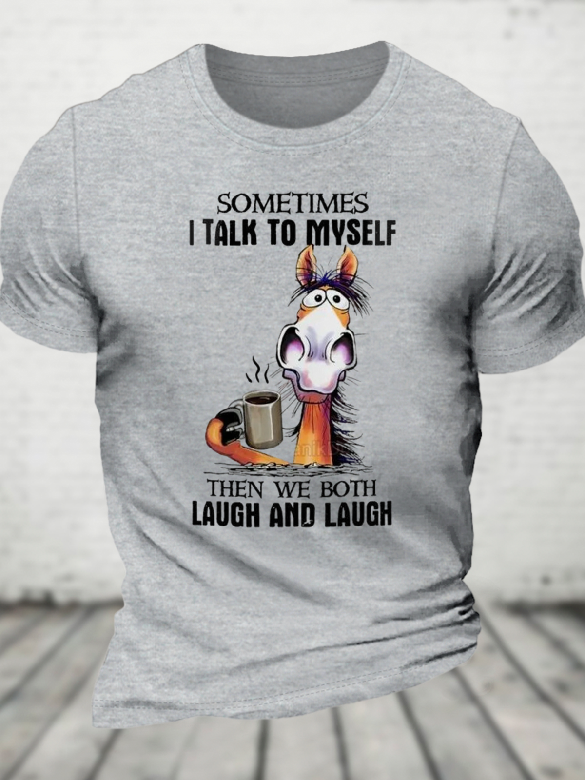 I Talk To Myself The We Both Laugh And Laugh Cotton T-Shirt