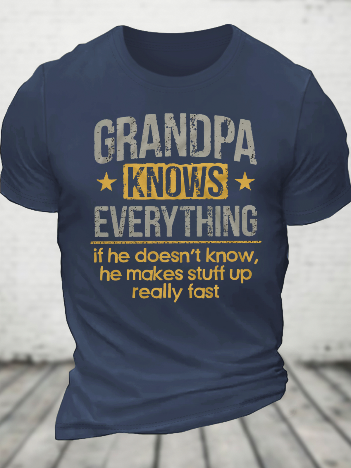 Grandpa Knows Everything Cotton T-Shirt