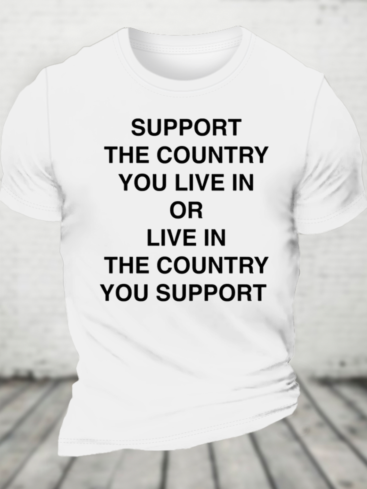 Support The Country Cotton T-Shirt