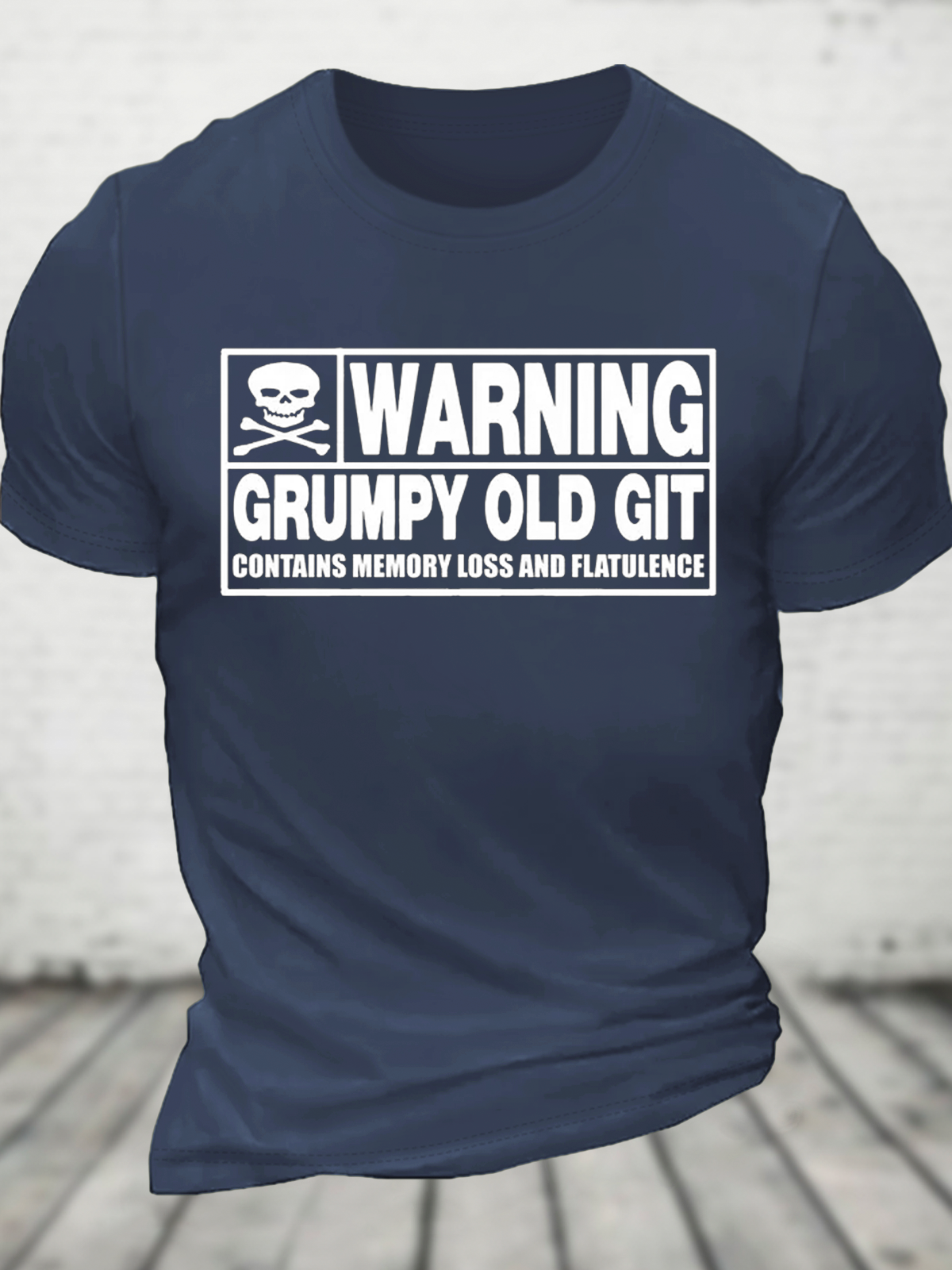 Warning Grumpy Old Git Cotton T-Shirt