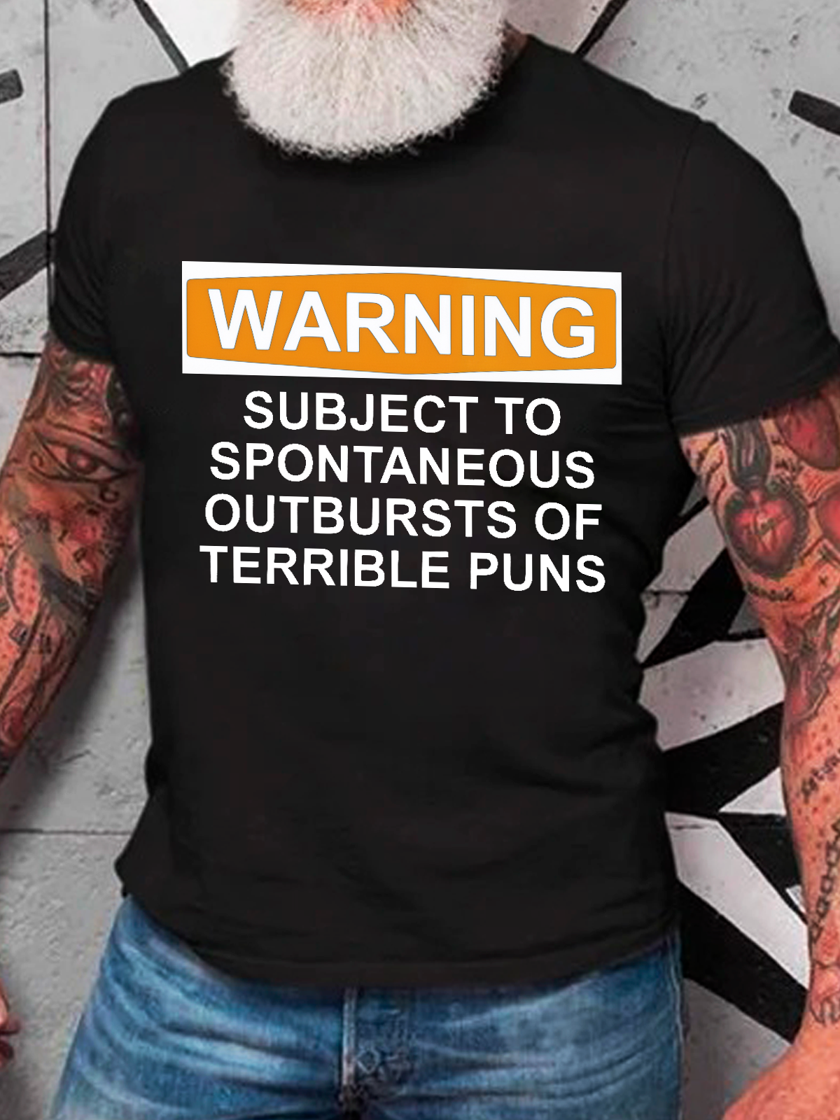 Warning - Terrible Puns! Cotton T-Shirt