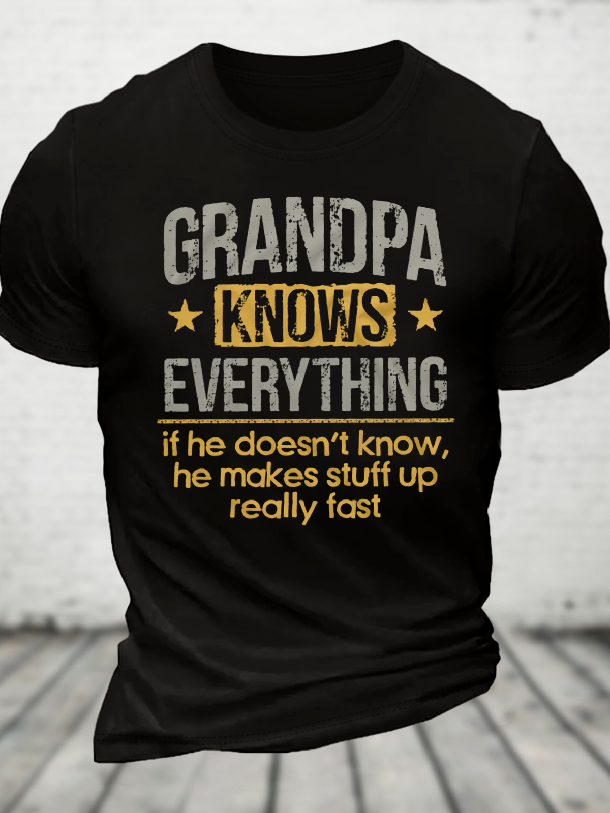 Grandpa Knows Everything Cotton T-Shirt