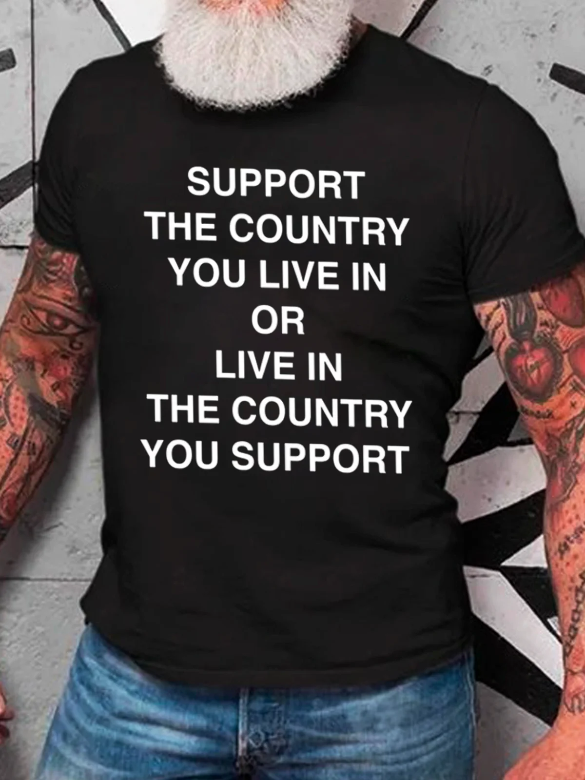 Support The Country Cotton T-Shirt