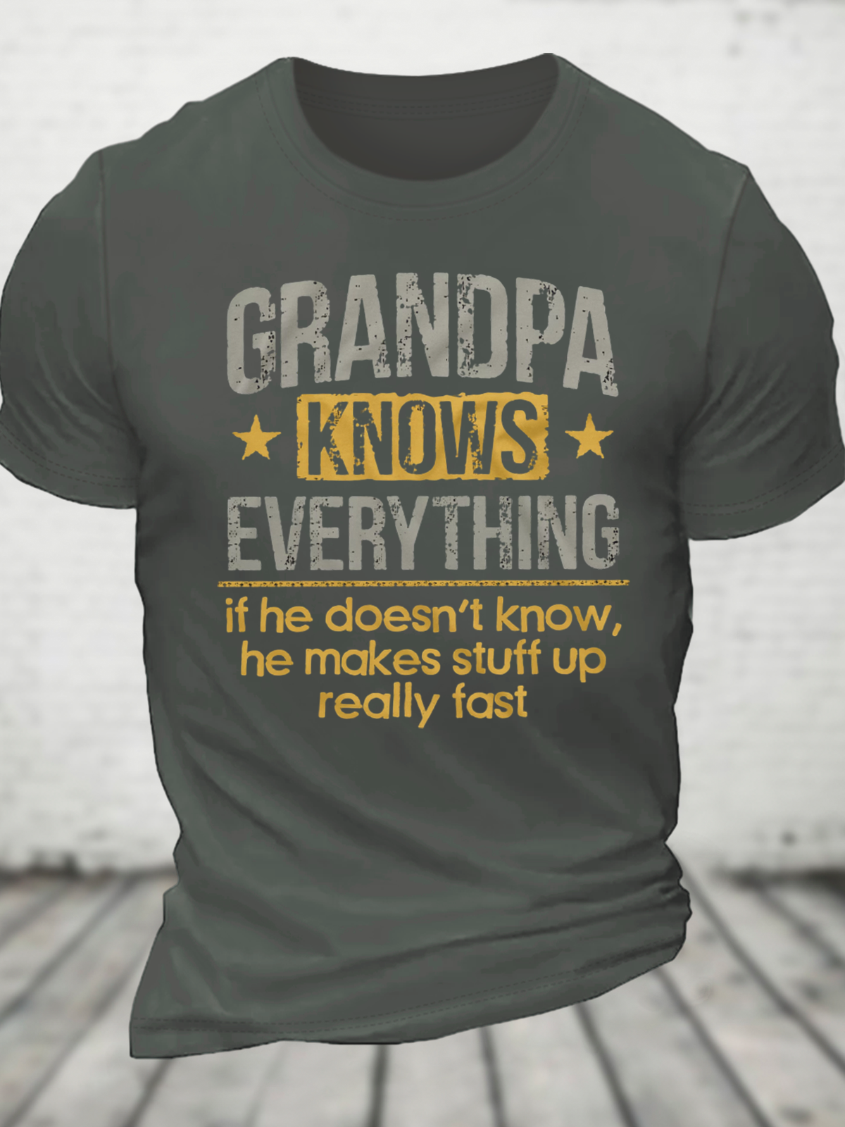 Grandpa Knows Everything Cotton T-Shirt