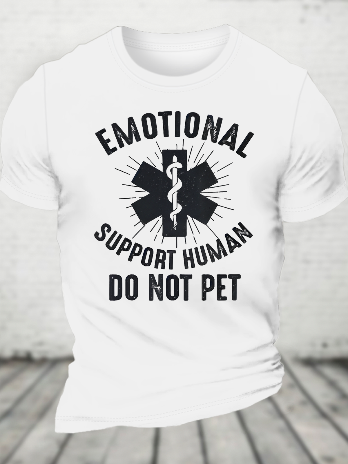 Emotional Support Human Do Not Pet Cotton T-Shirt