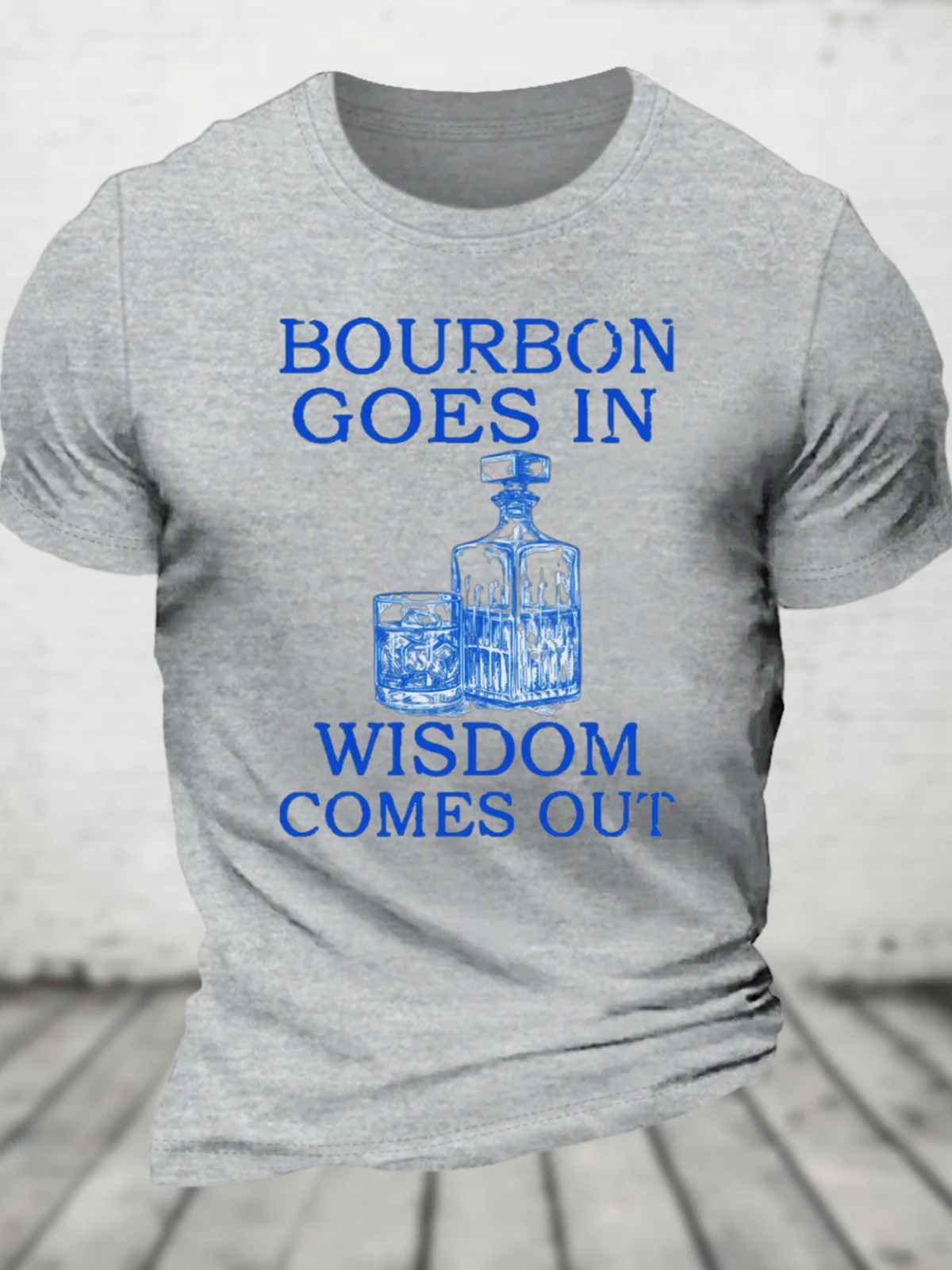 Bourbon Goes In, Wisdom Comes Out Cotton T-Shirt