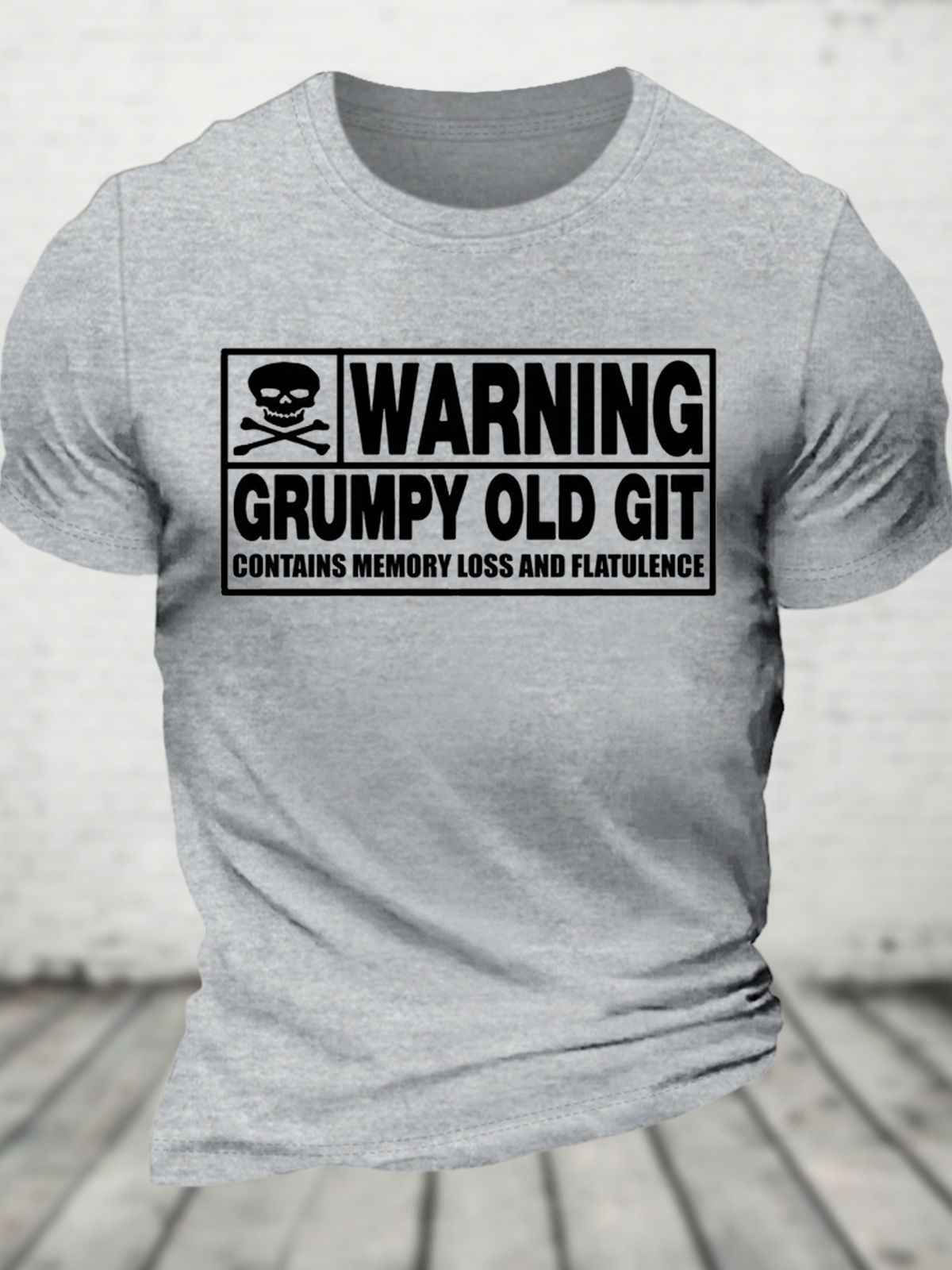 Warning Grumpy Old Git Cotton T-Shirt