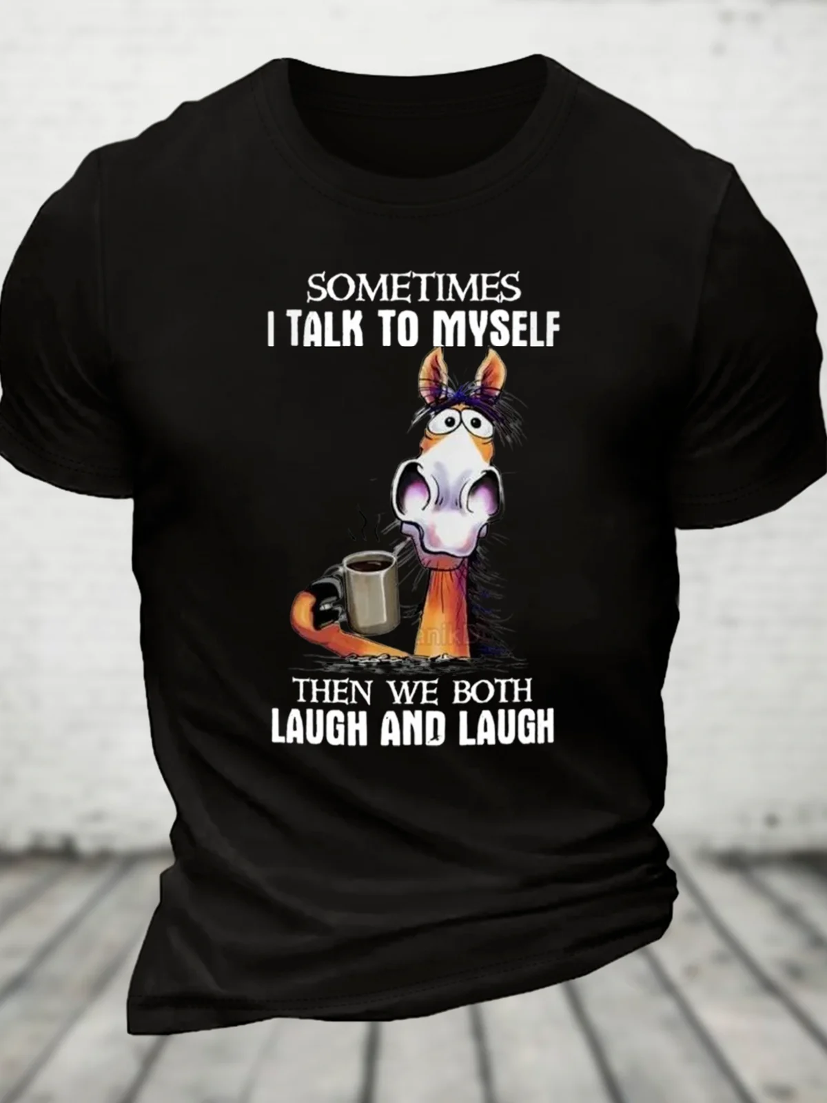 I Talk To Myself The We Both Laugh And Laugh Cotton T-Shirt