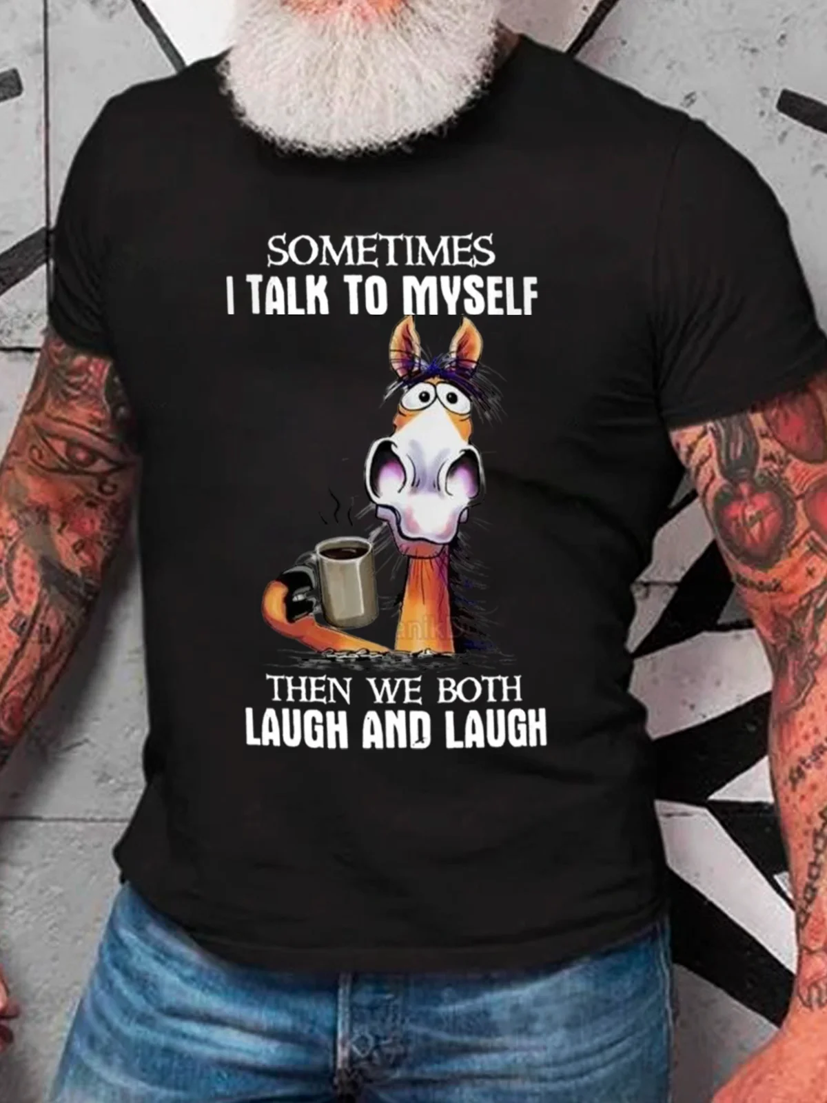 I Talk To Myself The We Both Laugh And Laugh Cotton T-Shirt