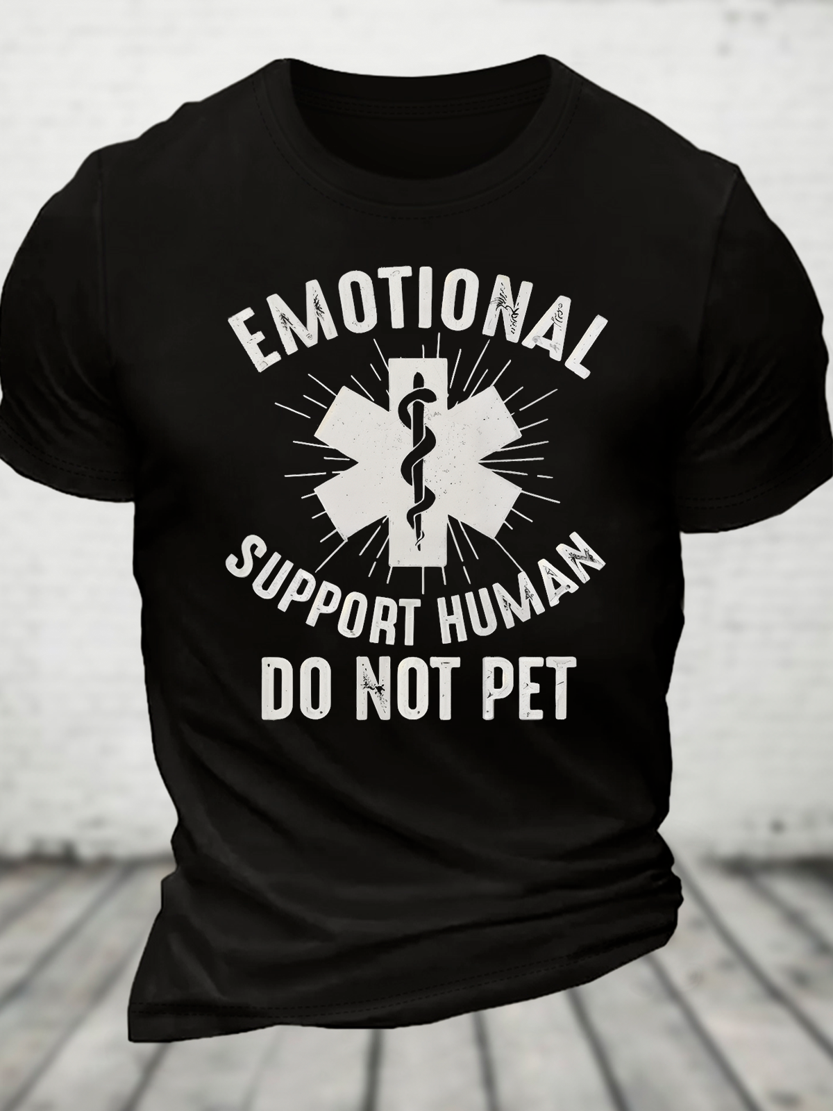 Emotional Support Human Do Not Pet Cotton T-Shirt