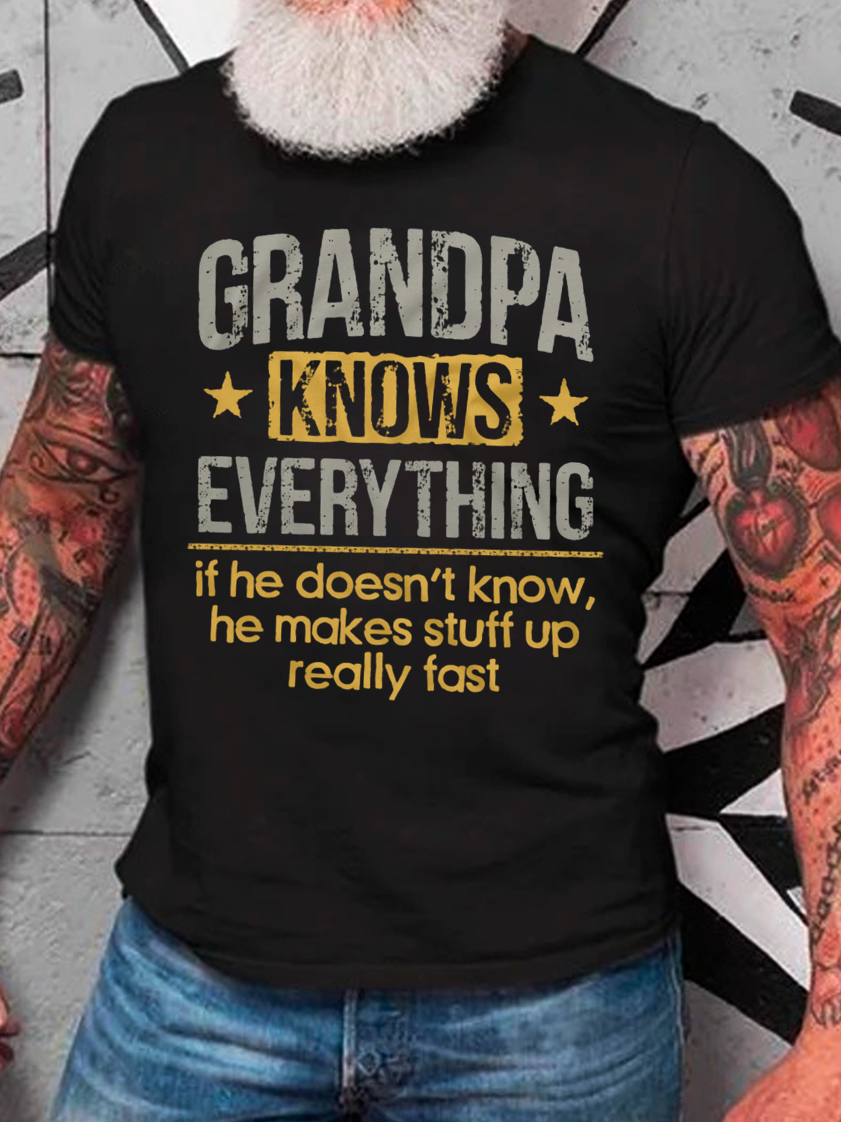 Grandpa Knows Everything Cotton T-Shirt