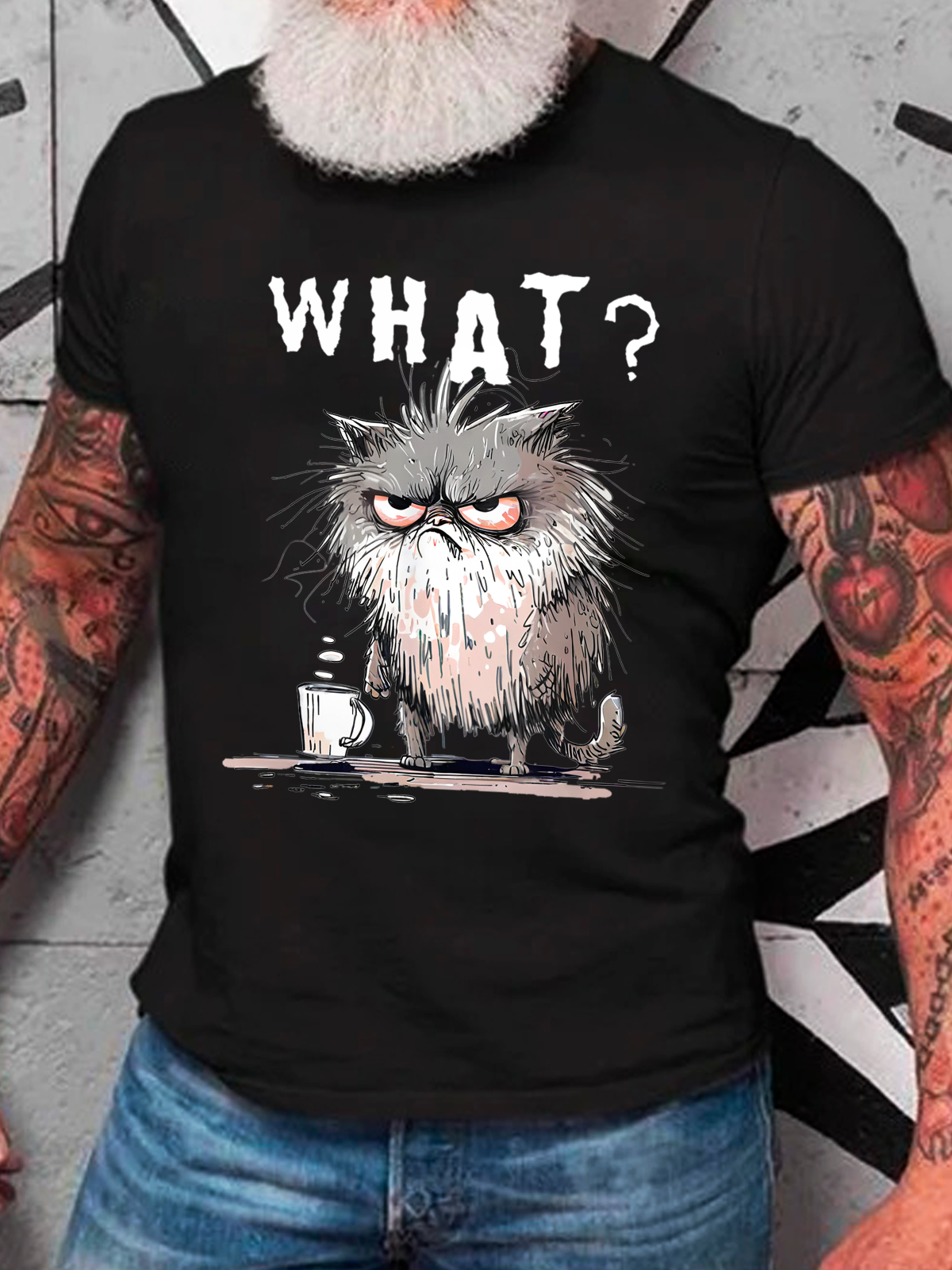 Bad Temper Feline Wi Cotton T-Shirt