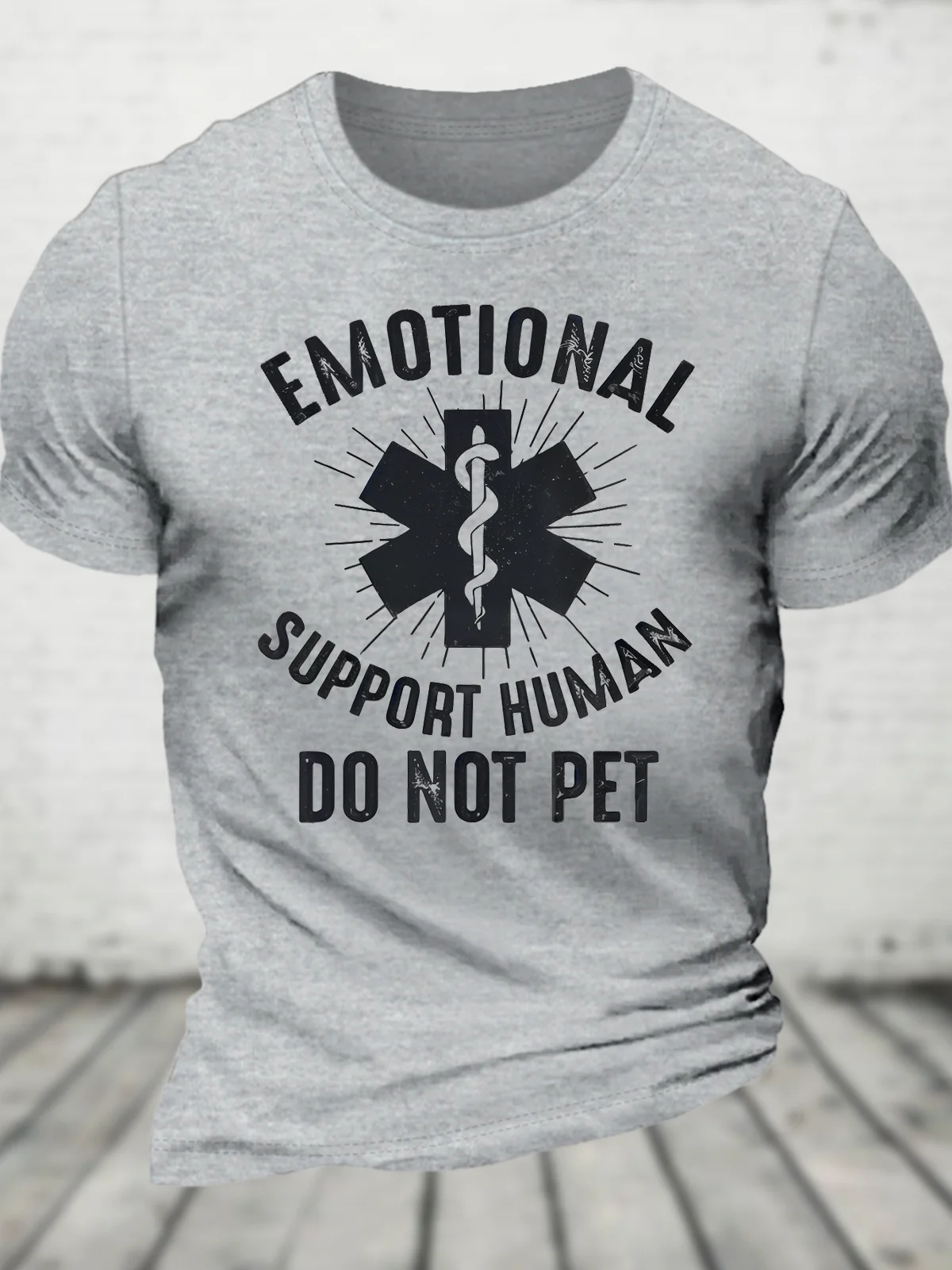 Emotional Support Human Do Not Pet Cotton T-Shirt