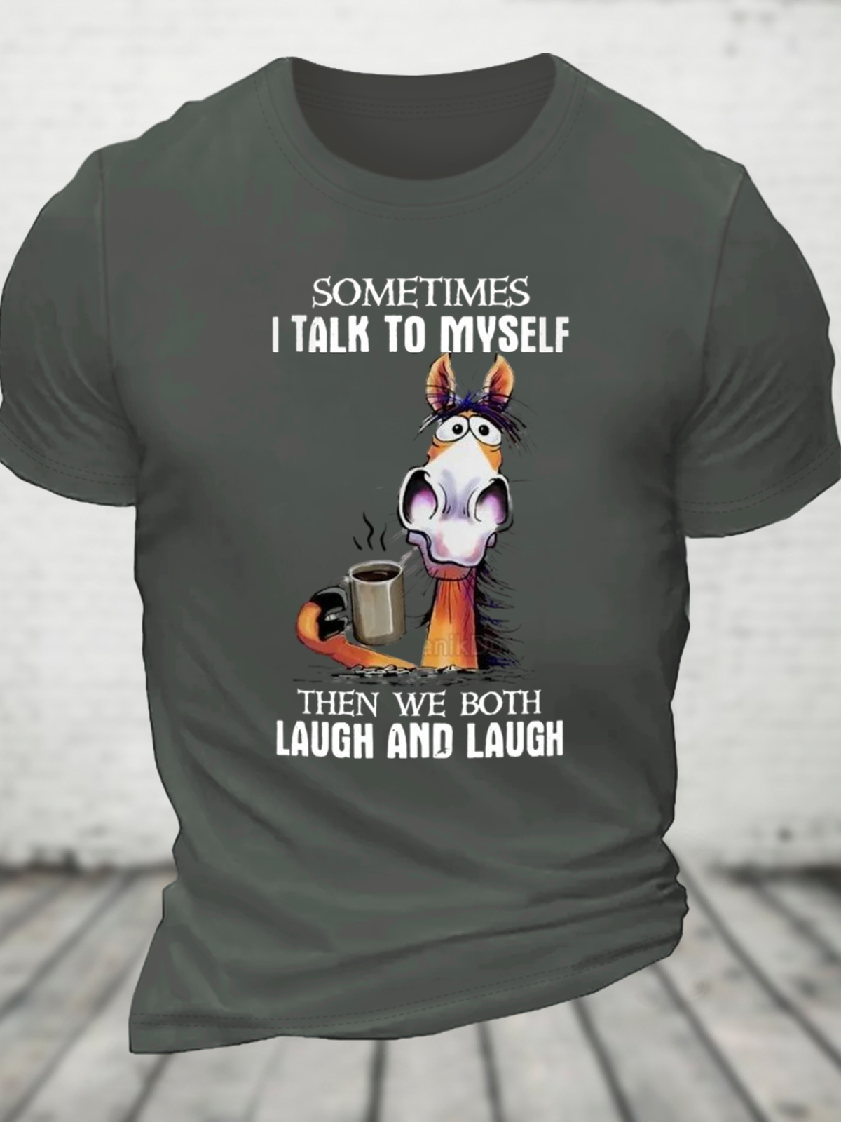 I Talk To Myself The We Both Laugh And Laugh Cotton T-Shirt