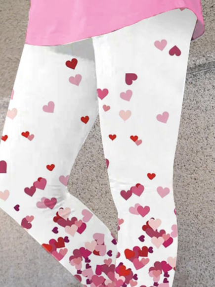 Heart Print Leggings