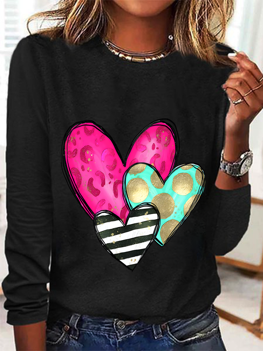 Valentines Day Casual Long Sleeve Shirt