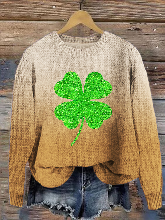 Women's St. Patrick's Day Shamrock Festive Sweater