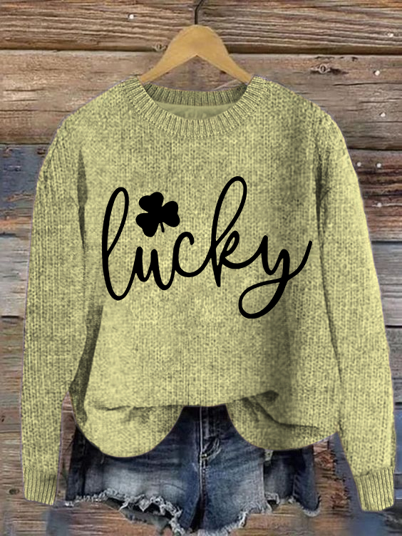 Women's St. Patrick's Day Shamrock Festive Sweater