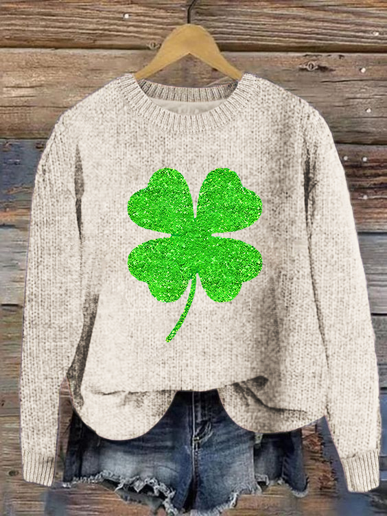 Women's St. Patrick's Day Shamrock Festive Sweater