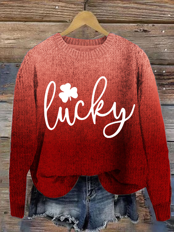 Women's St. Patrick's Day Shamrock Festive Sweater