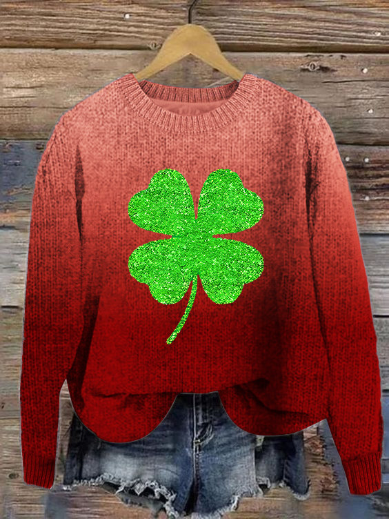 Women's St. Patrick's Day Shamrock Festive Sweater