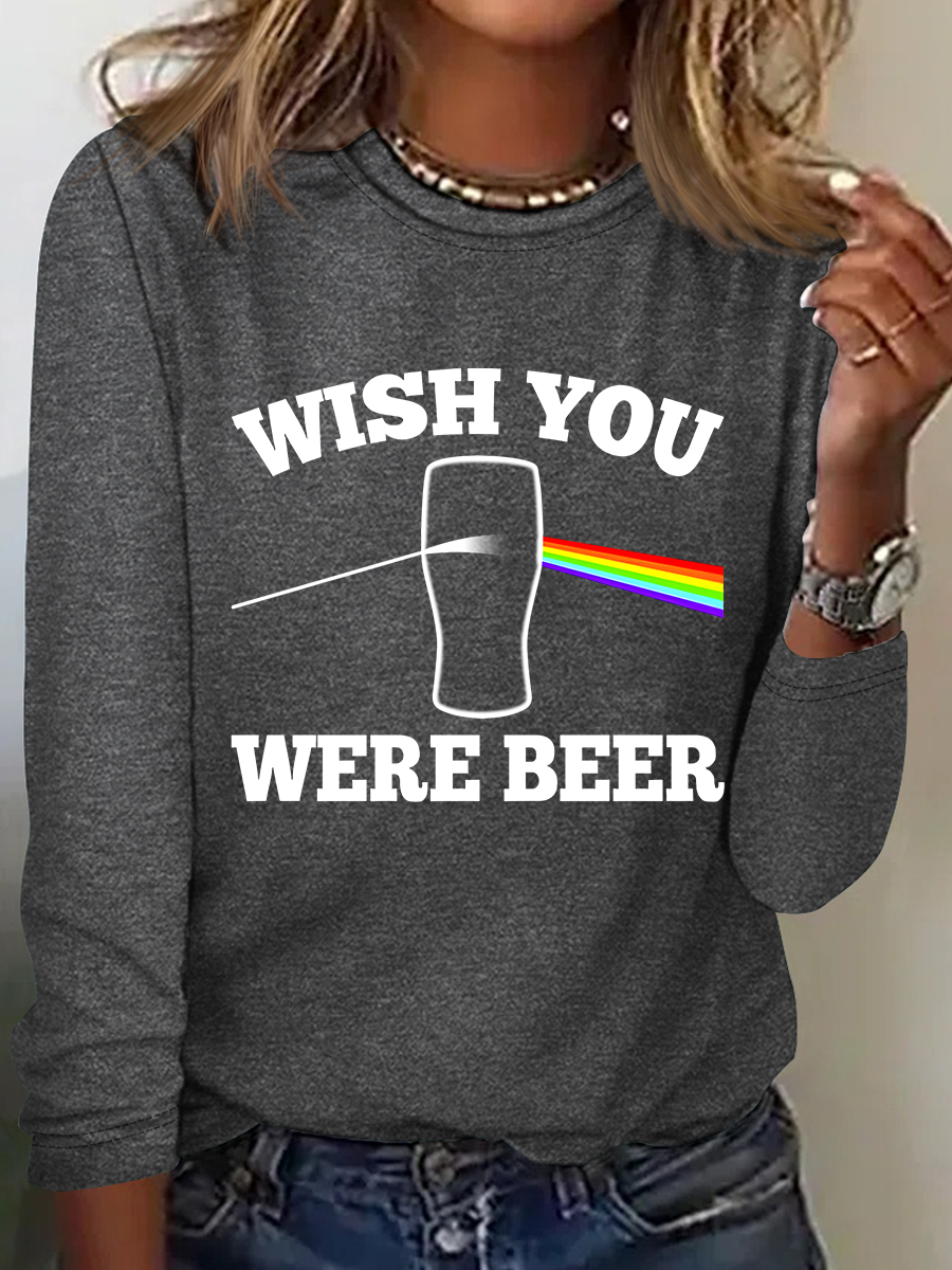 Wish You Were Beer Casual Long Sleeve Shirt