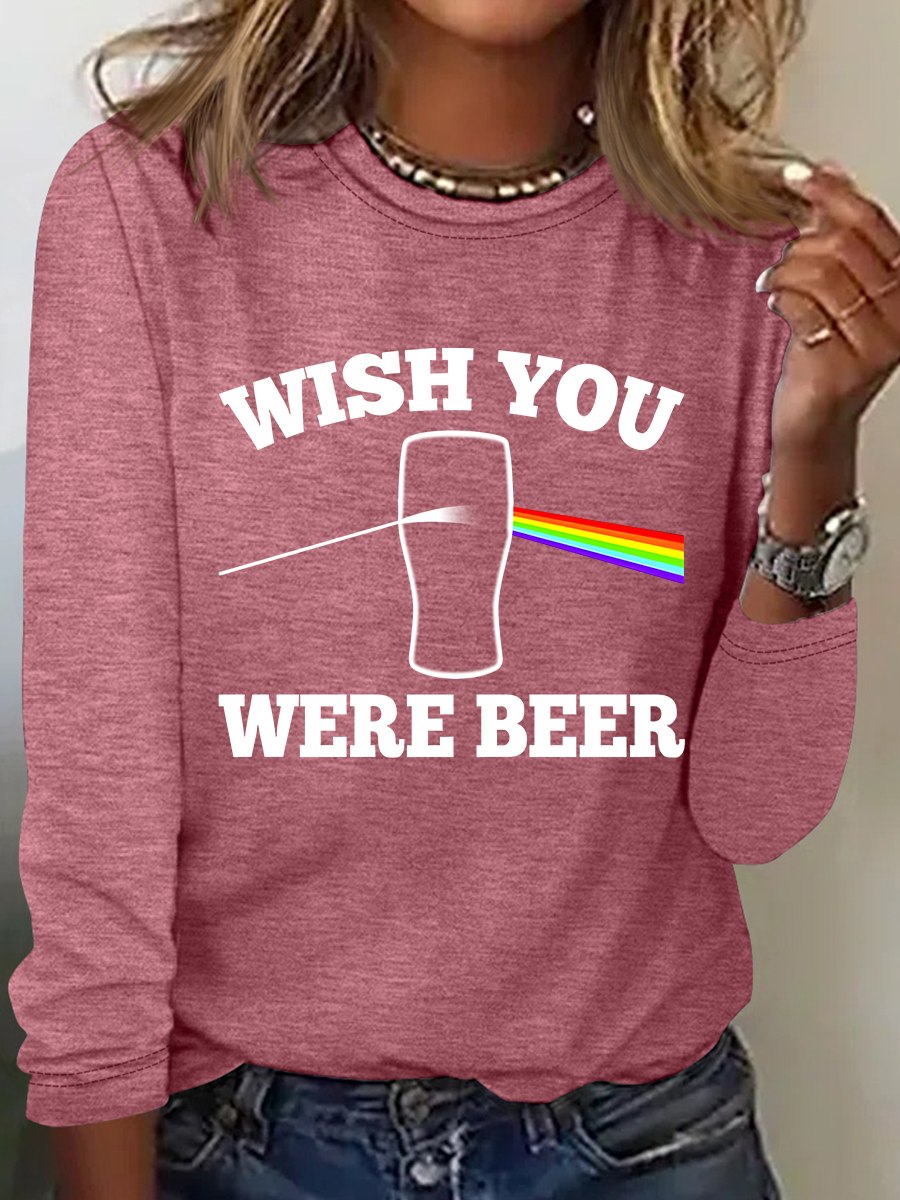 Wish You Were Beer Casual Long Sleeve Shirt