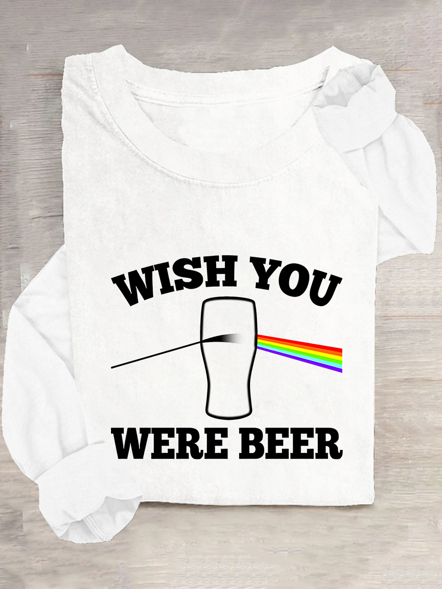 Wish You Were Beer Casual Long Sleeve Shirt