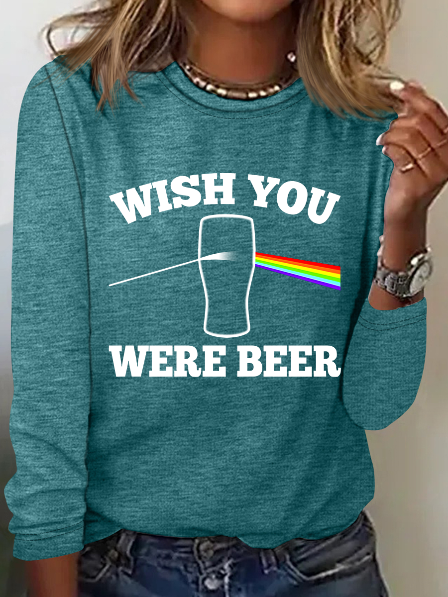 Wish You Were Beer Casual Long Sleeve Shirt