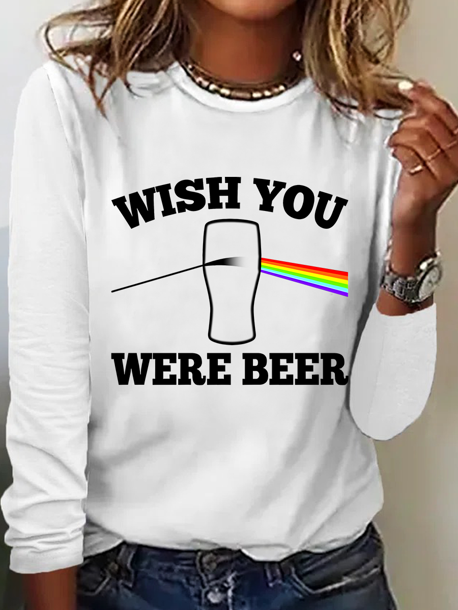 Wish You Were Beer Casual Long Sleeve Shirt