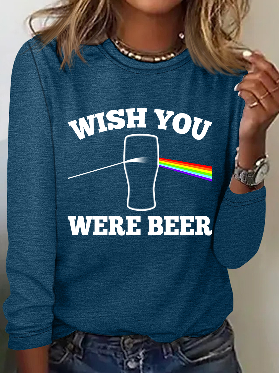 Wish You Were Beer Casual Long Sleeve Shirt