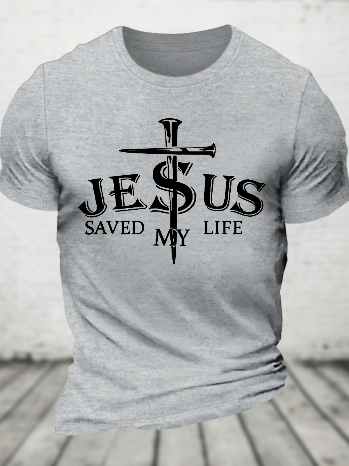 Jesus Saved My Life Cotton T-Shirt