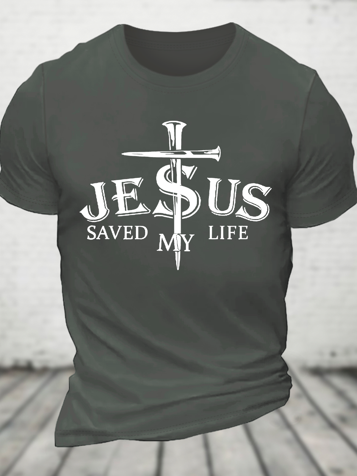 Jesus Saved My Life Cotton T-Shirt